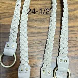 Miche purse -Cream, Black braided (showing little wear on one only), Black chain